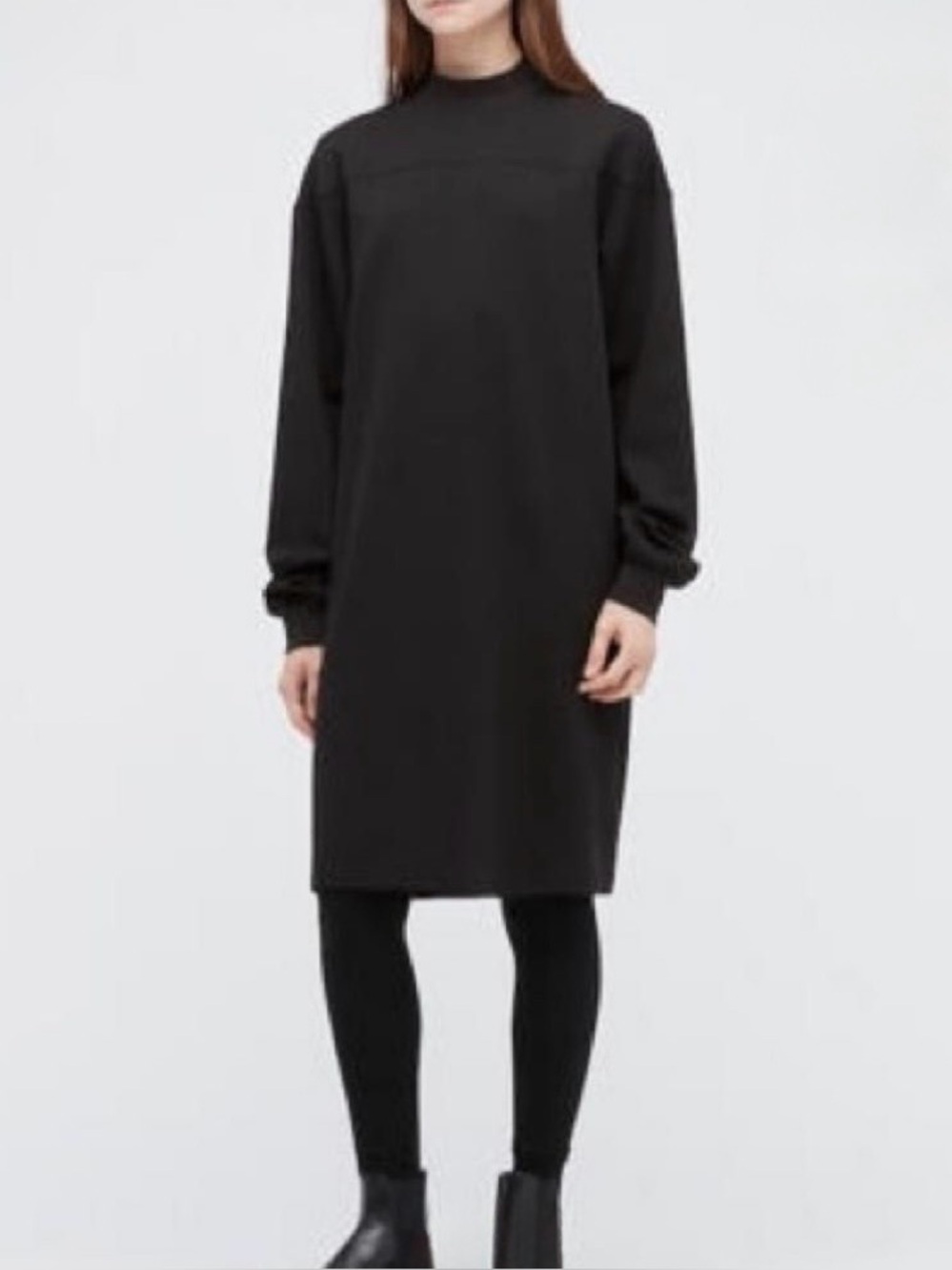 Lemaire Uniqlo U Sweat Mock neck Long Sleeve Football Jersey Midi Dress Medium